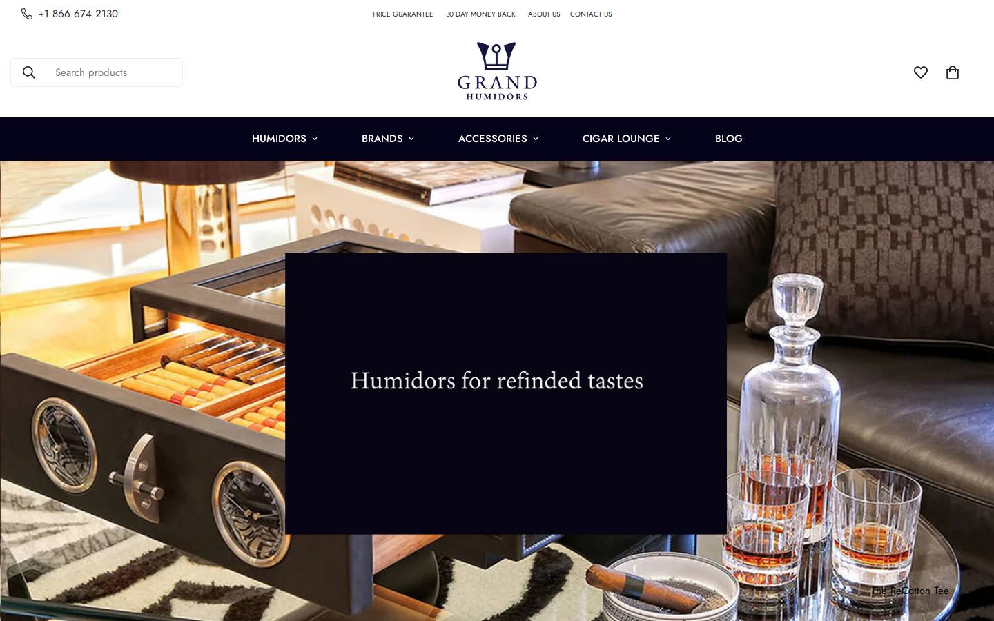 grandhumidors.com homepage screenshot