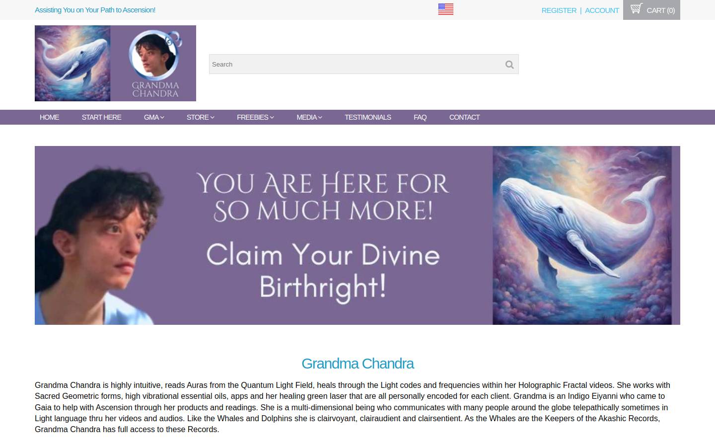 grandmachandra.com homepage screenshot