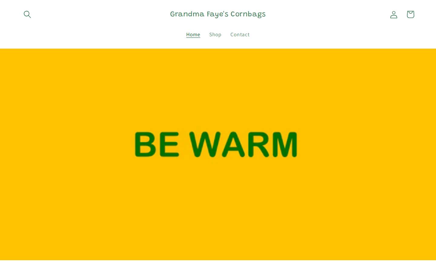 grandmafayescornbags.com homepage screenshot