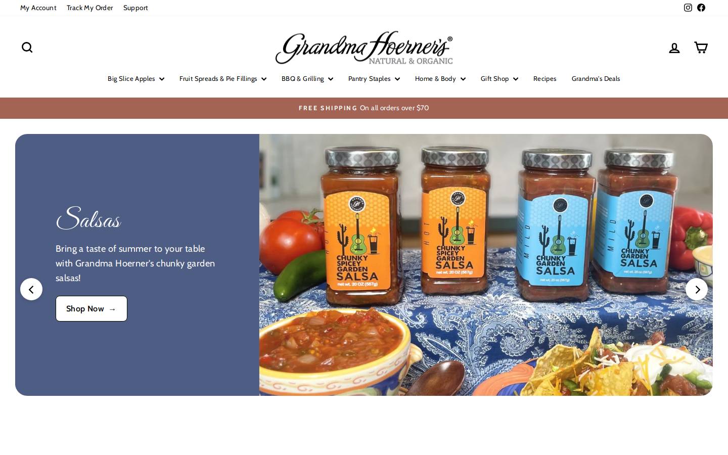 grandmahoerners.com homepage screenshot