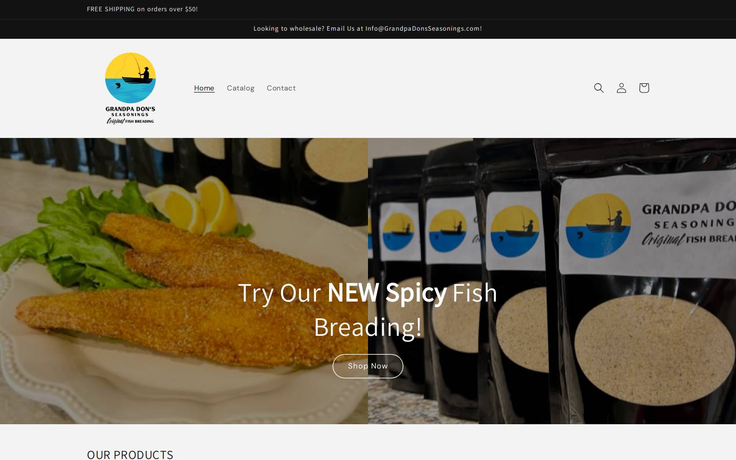 grandpadonsseasonings.com homepage screenshot