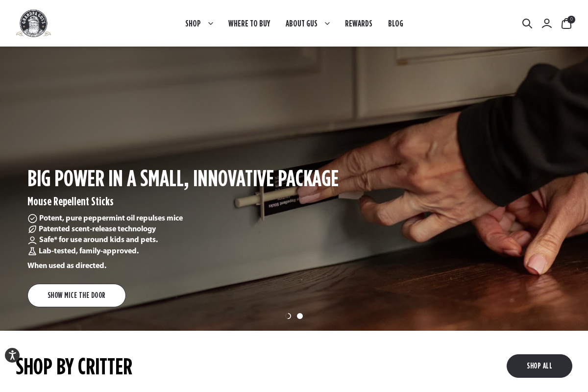 Grandpa Gus homepage screenshot