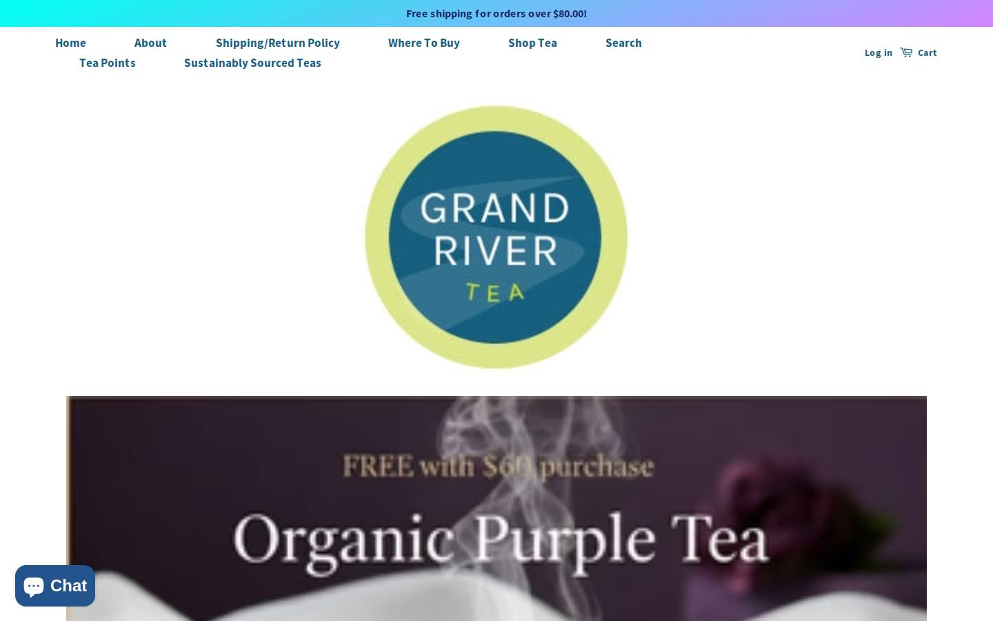 grandrivertea.ca homepage screenshot