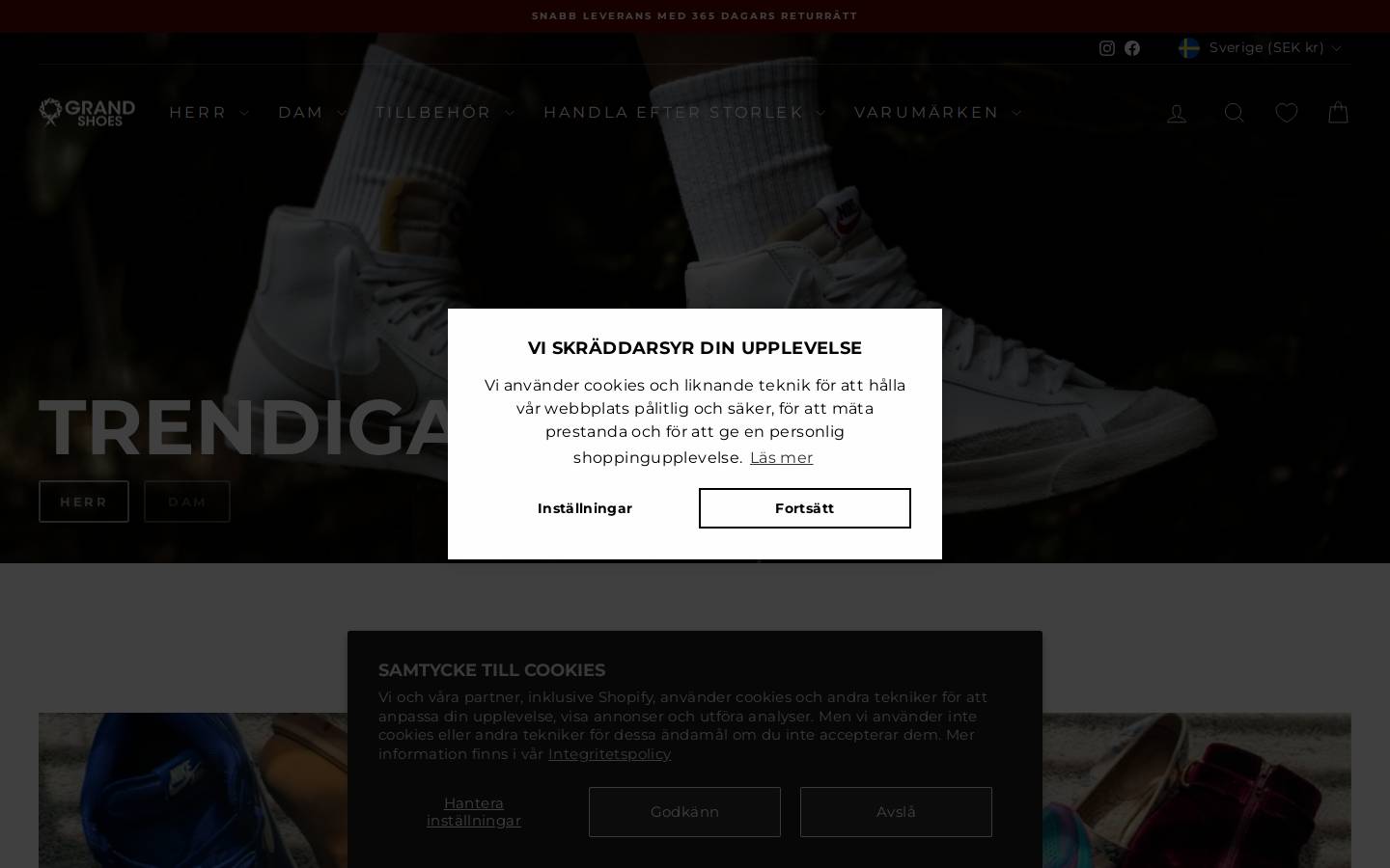 Grandshoes.com homepage screenshot