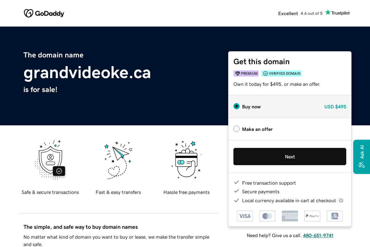 grandvideoke.ca homepage screenshot