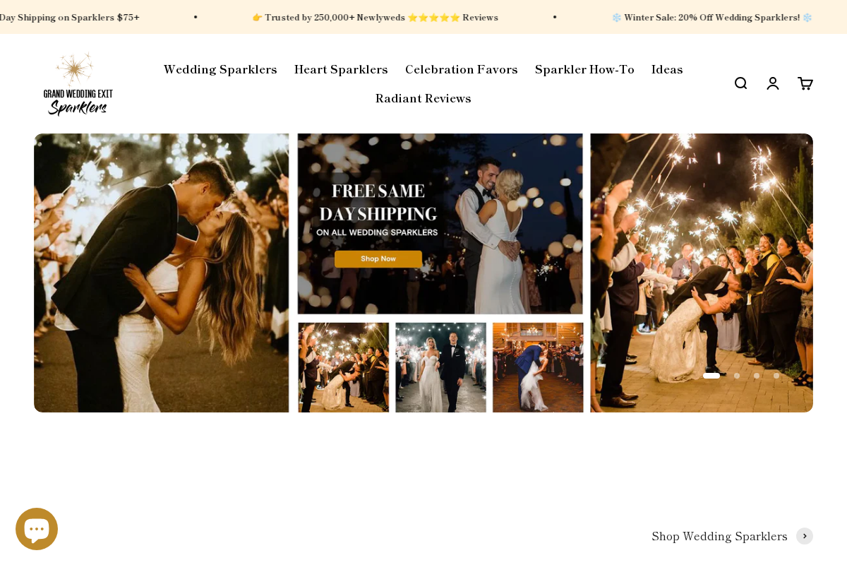 Grand Wedding Exit homepage screenshot