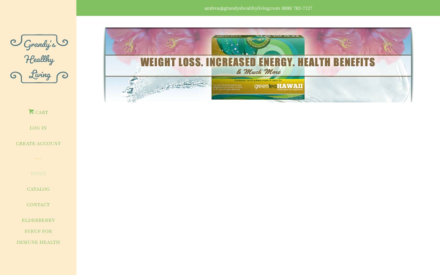 grandyshealthyliving.com homepage screenshot