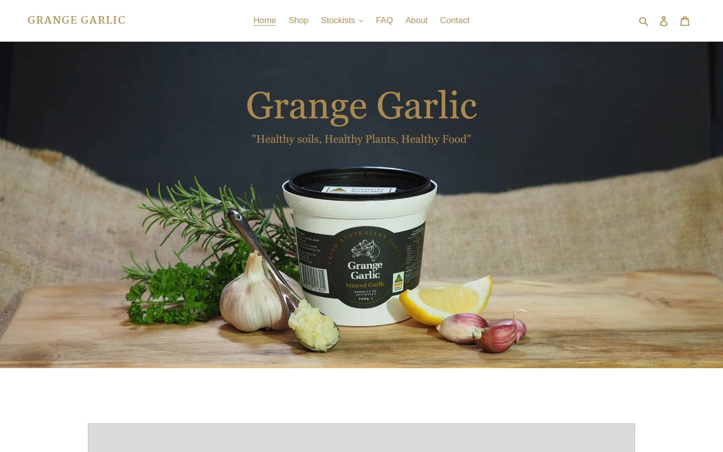 grangegarlic.com.au homepage screenshot
