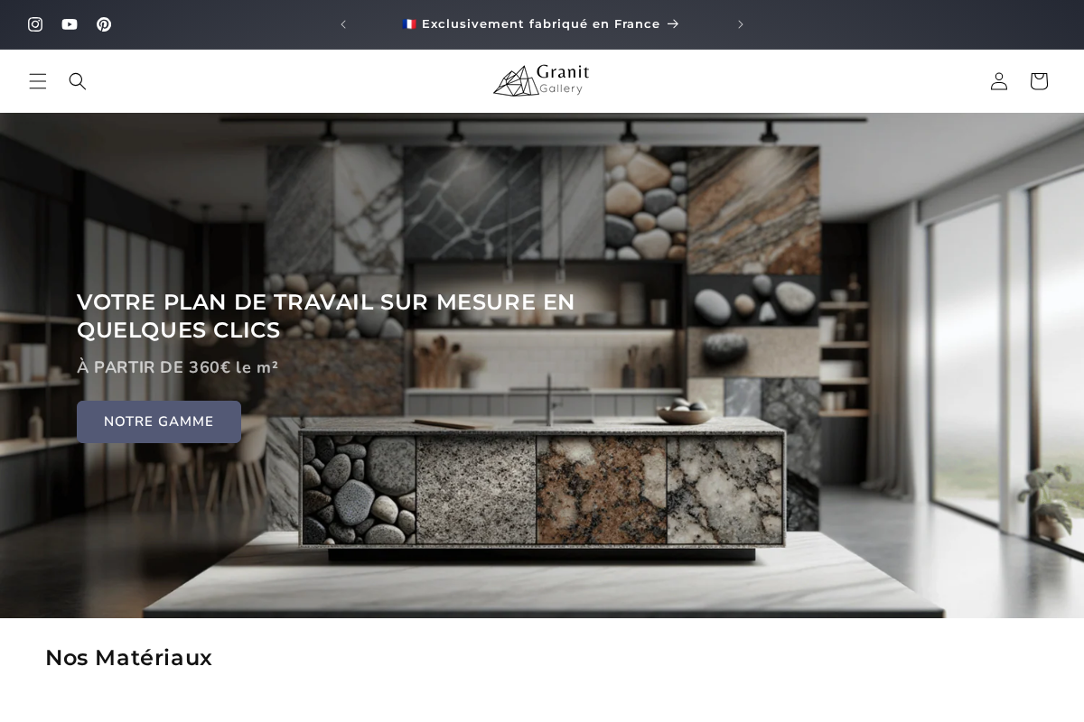 GranitGallery homepage screenshot