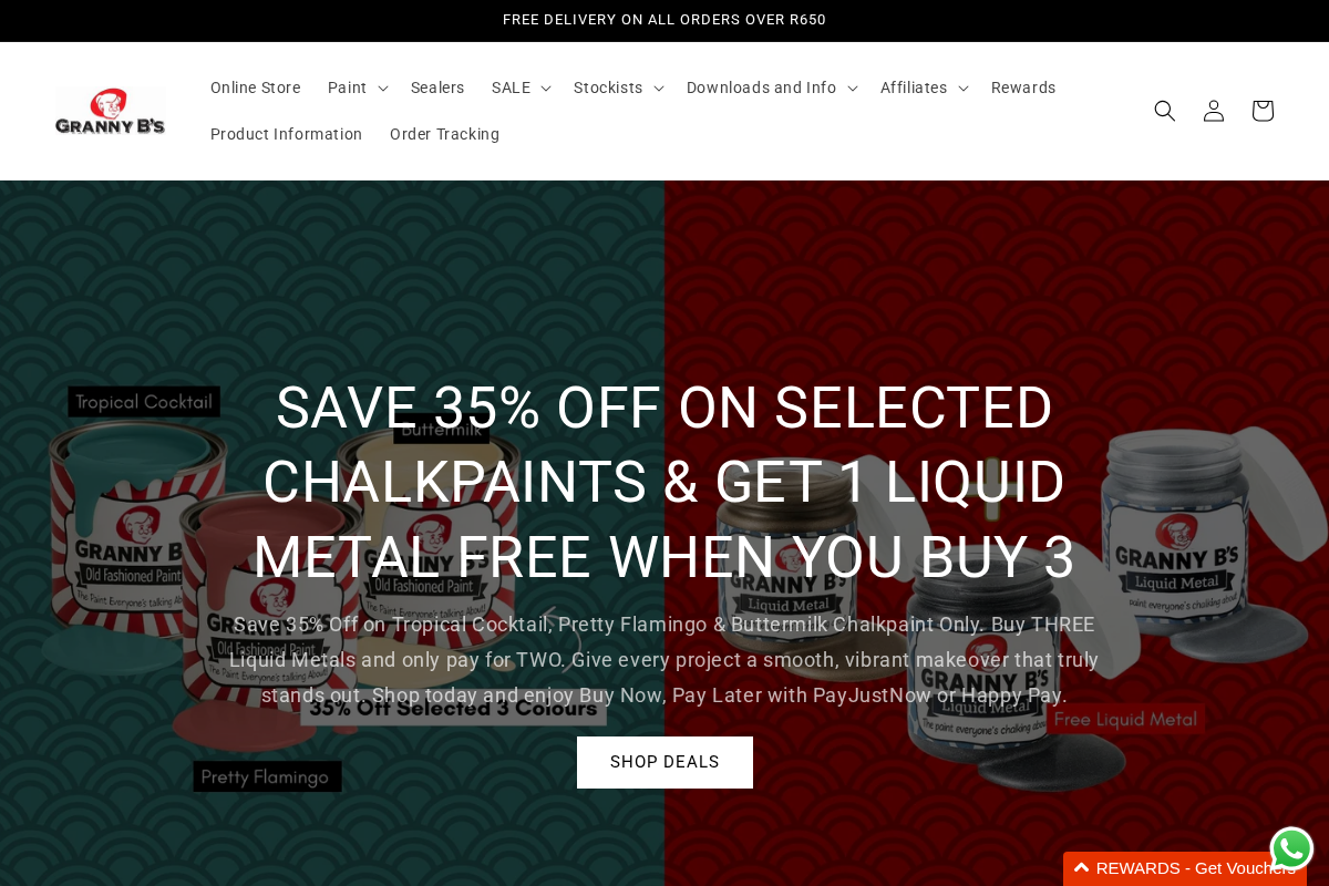 Granny B's Old Fashioned Paint homepage screenshot