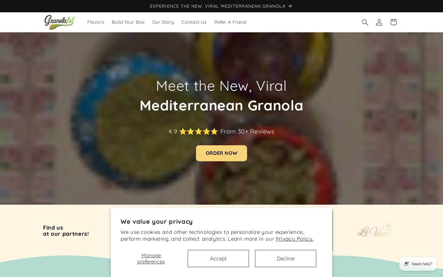 granolaful.com homepage screenshot