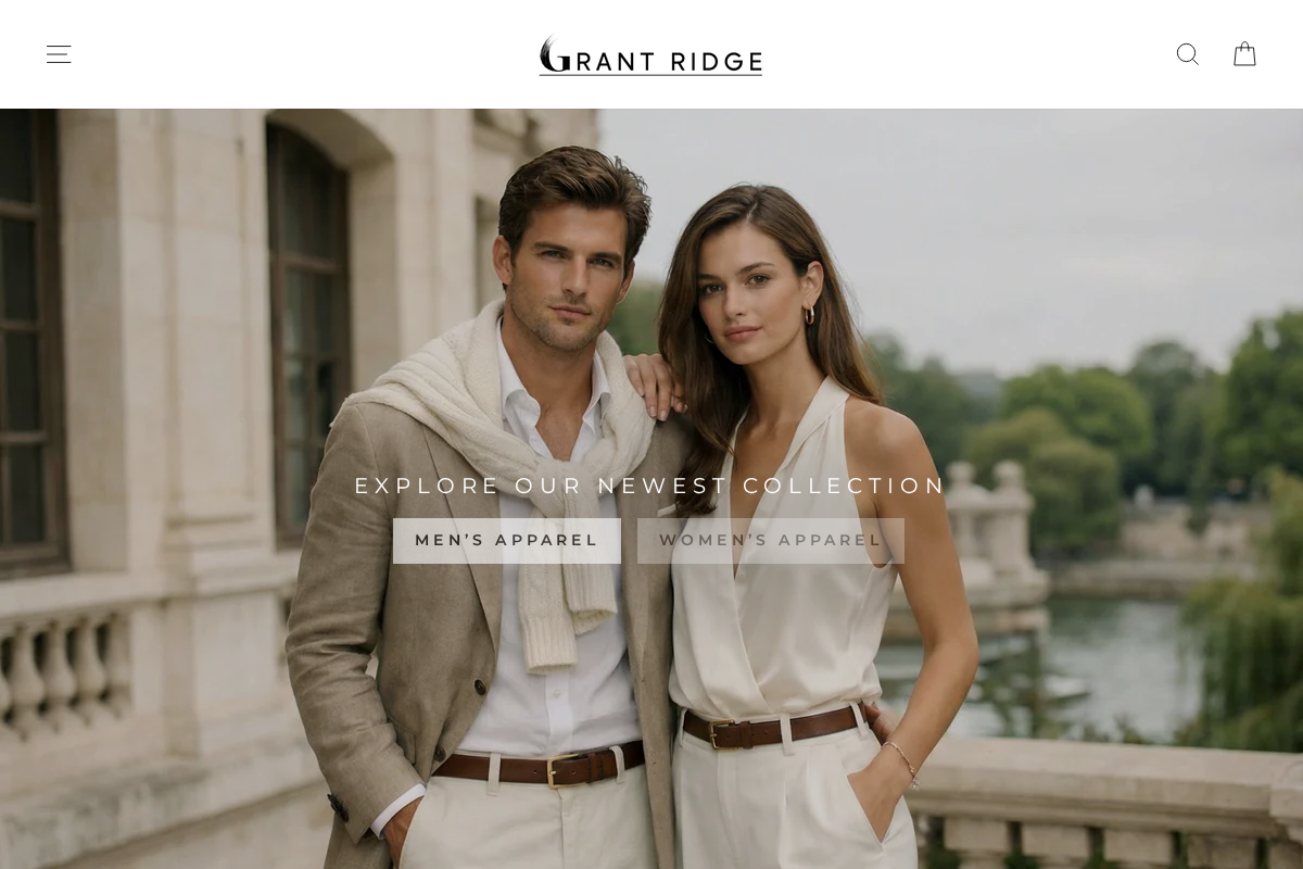 Grant Ridge homepage screenshot