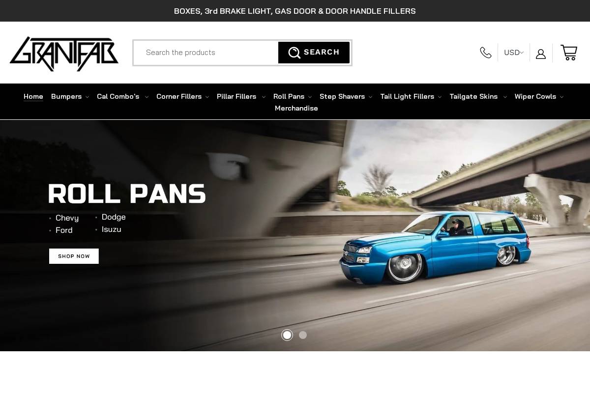 grantfab.com homepage screenshot