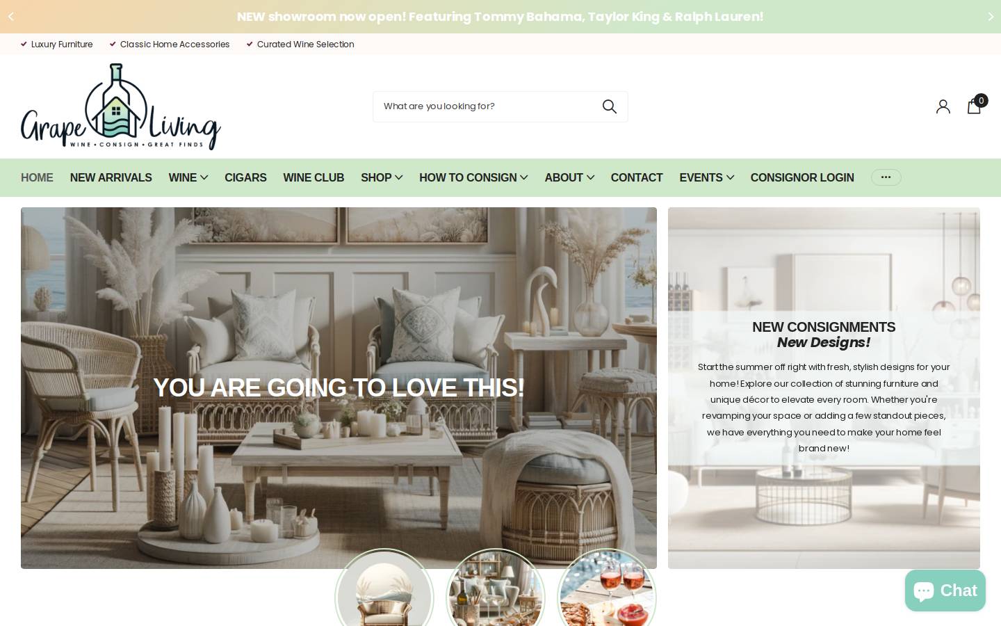 grape-living.com homepage screenshot