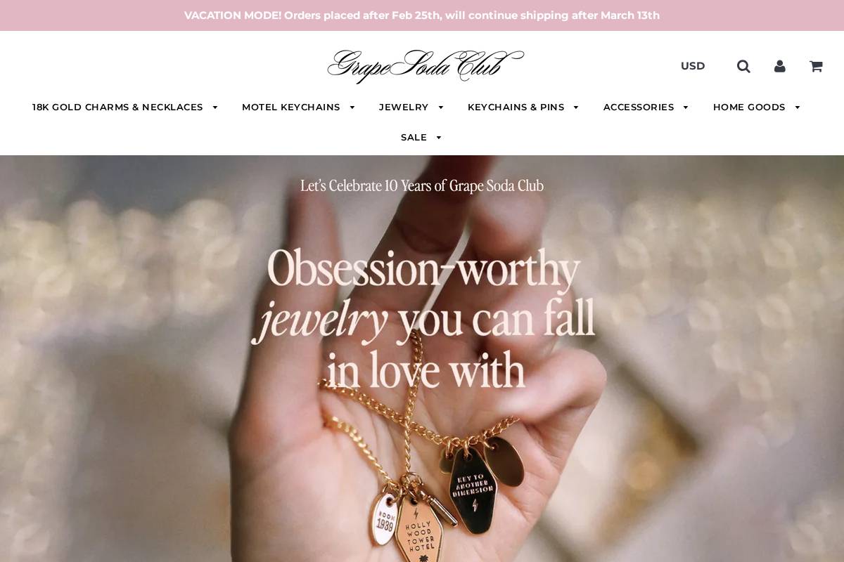 GrapeSodaClub homepage screenshot