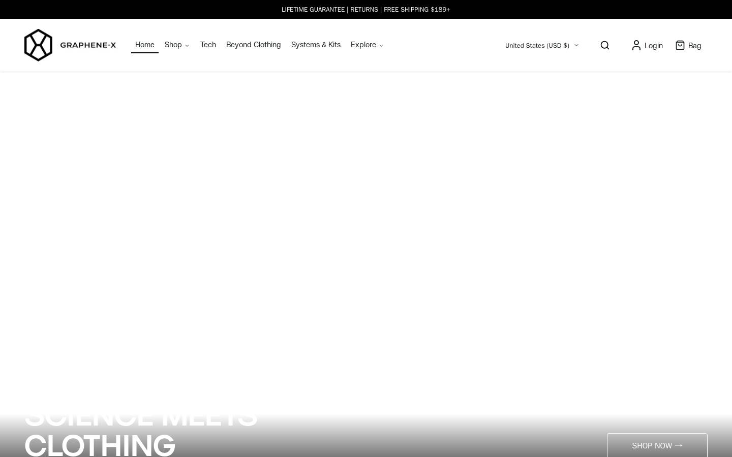 Graphene-x homepage screenshot