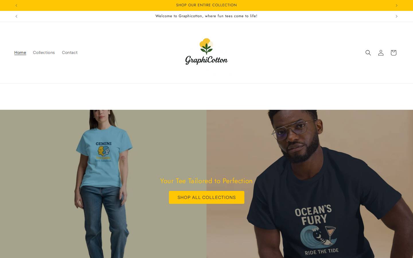 graphicotton.com homepage screenshot