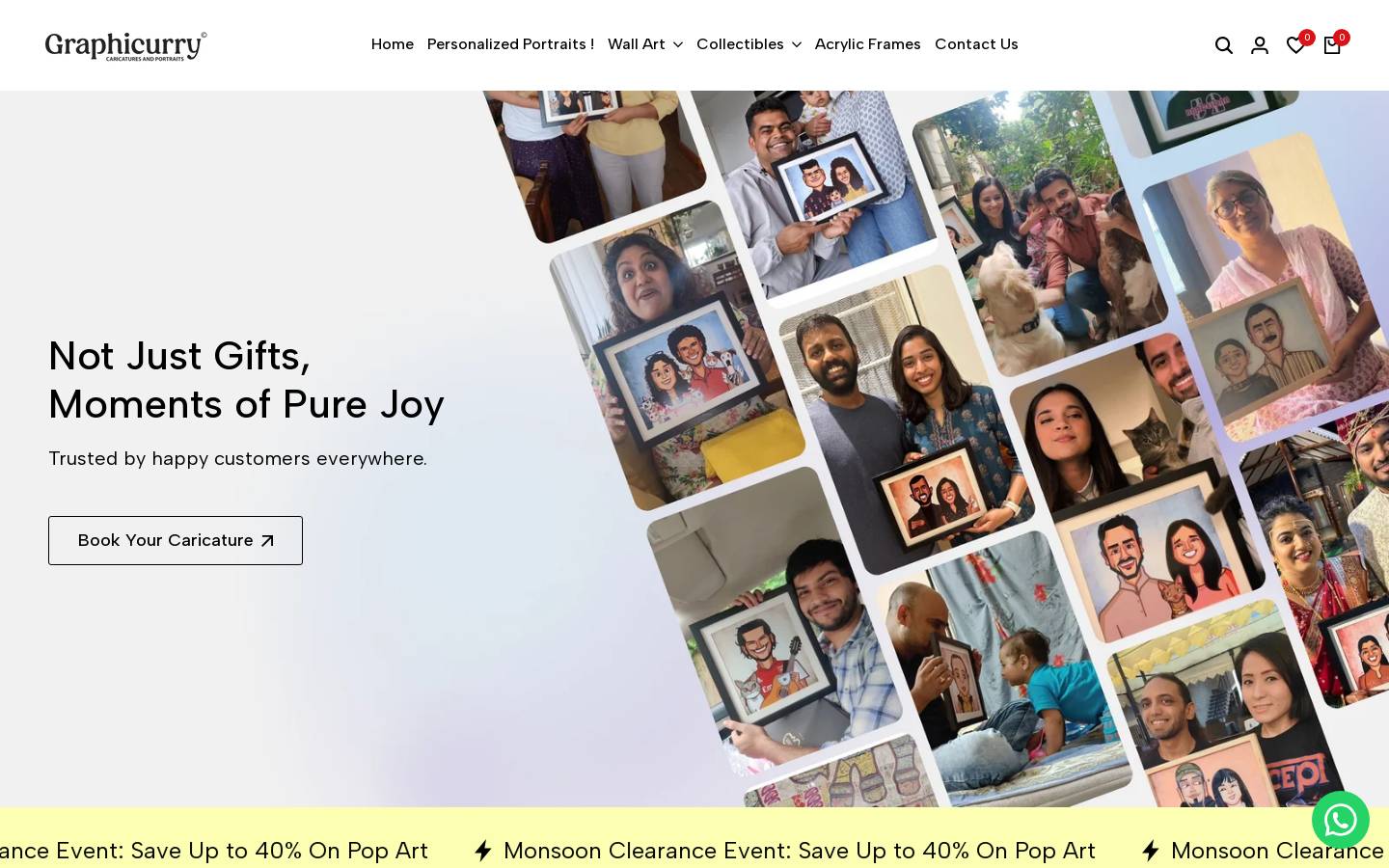 graphicurrystore.com homepage screenshot