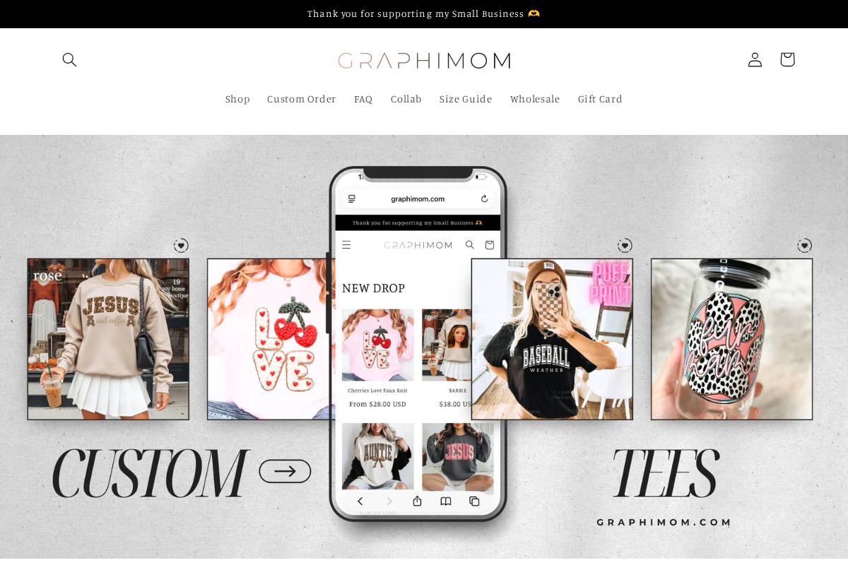 graphimom.com homepage screenshot