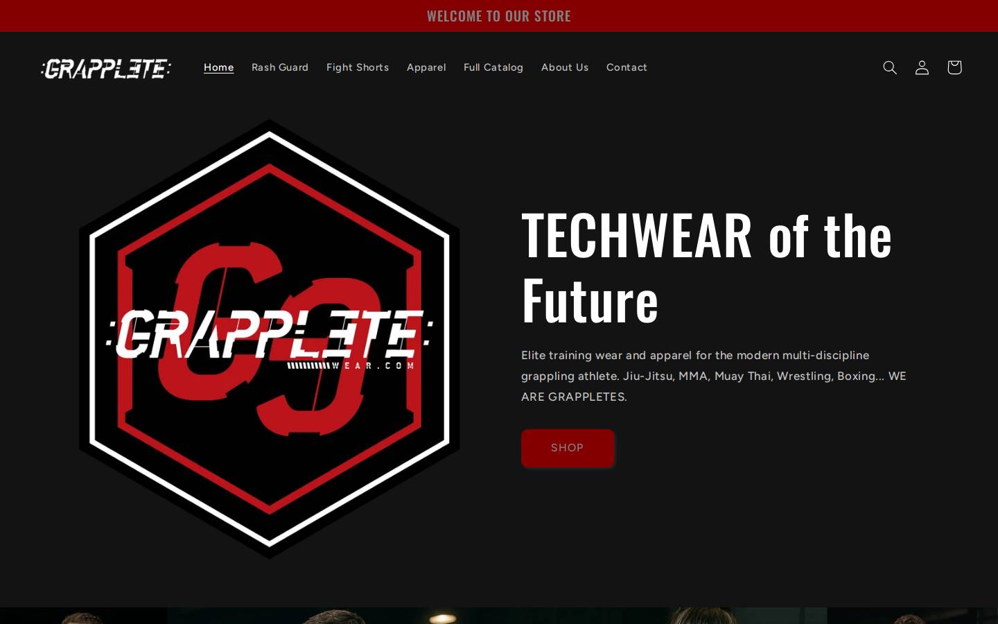 grappletewear.com homepage screenshot