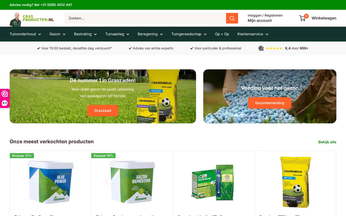 grasproducten.nl homepage screenshot