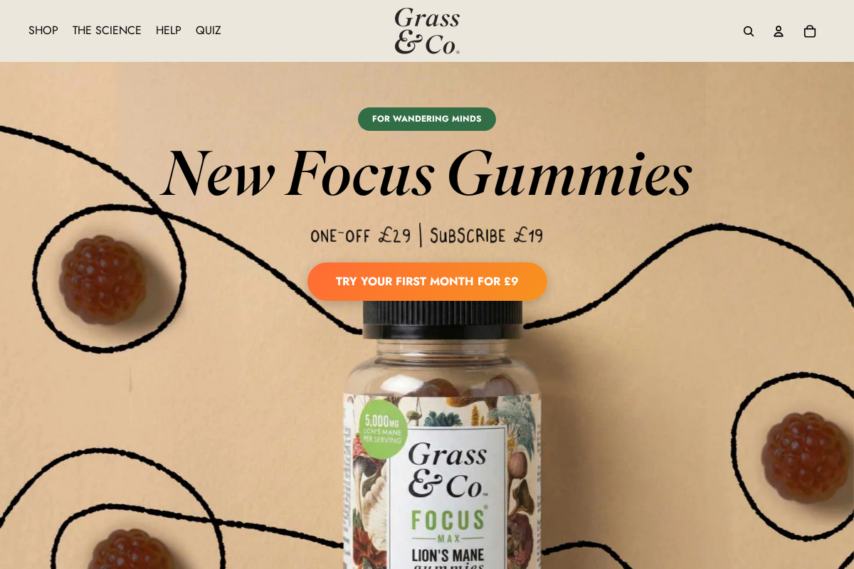 Grass and Co. homepage screenshot