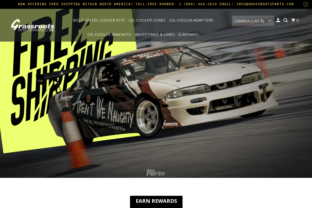 grassrootsparts.com homepage screenshot