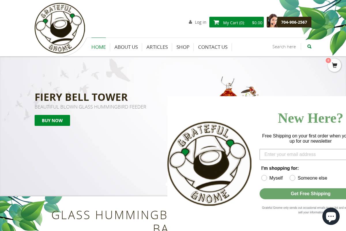 Grateful Gnome homepage screenshot