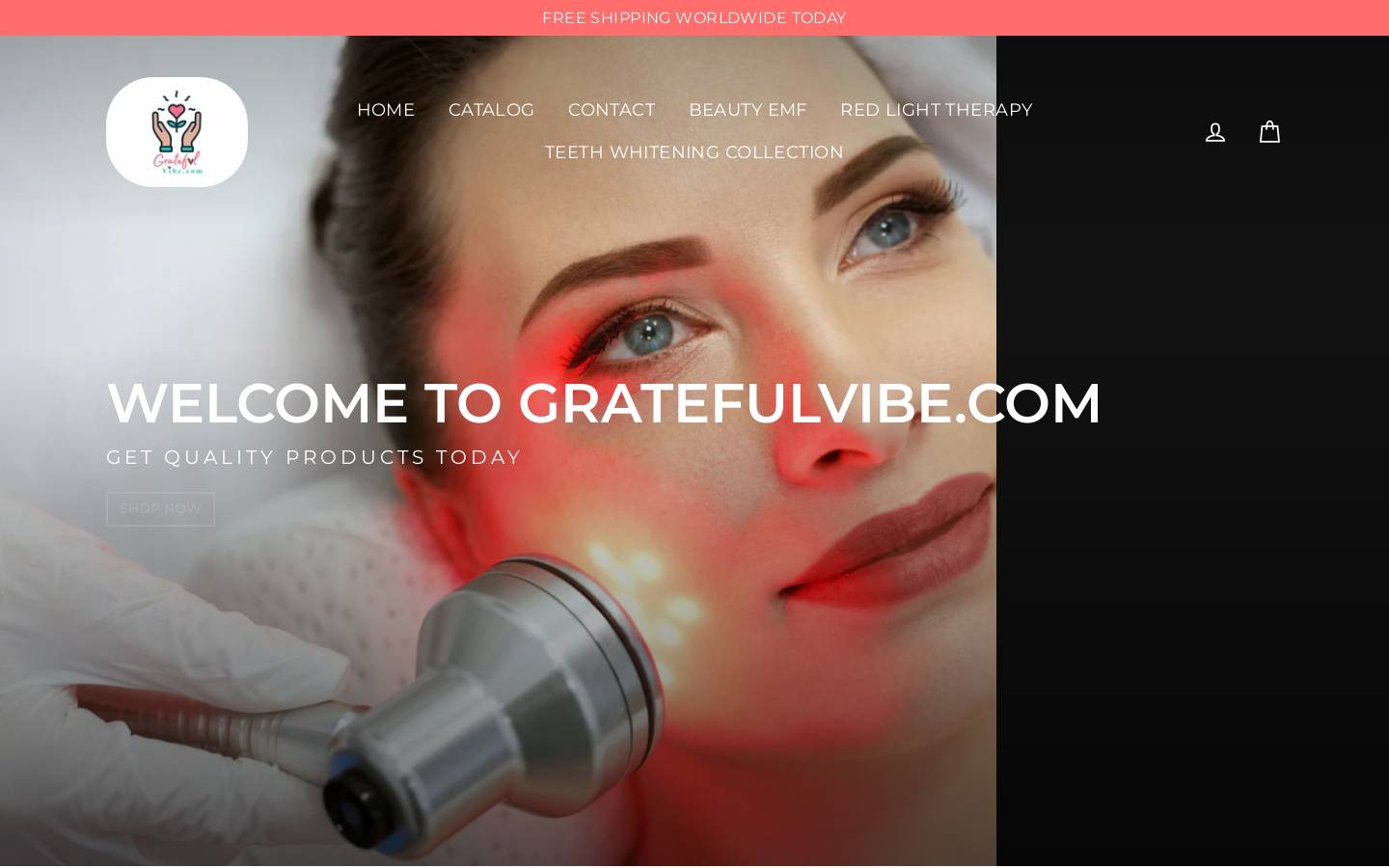 gratefulvibe.com homepage screenshot