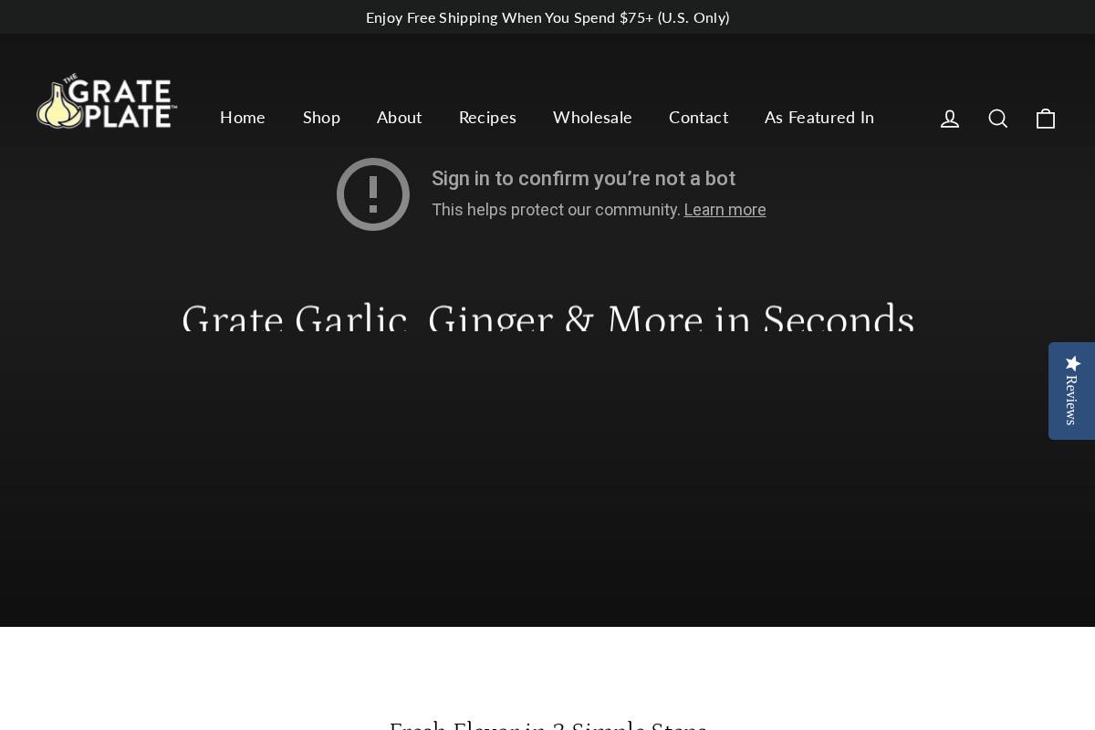 grateplate.com homepage screenshot