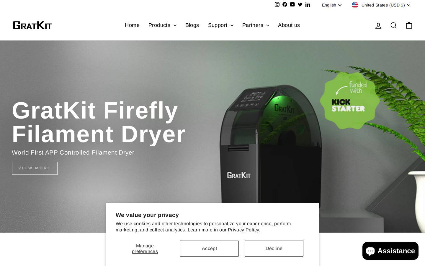 Gratkit homepage screenshot