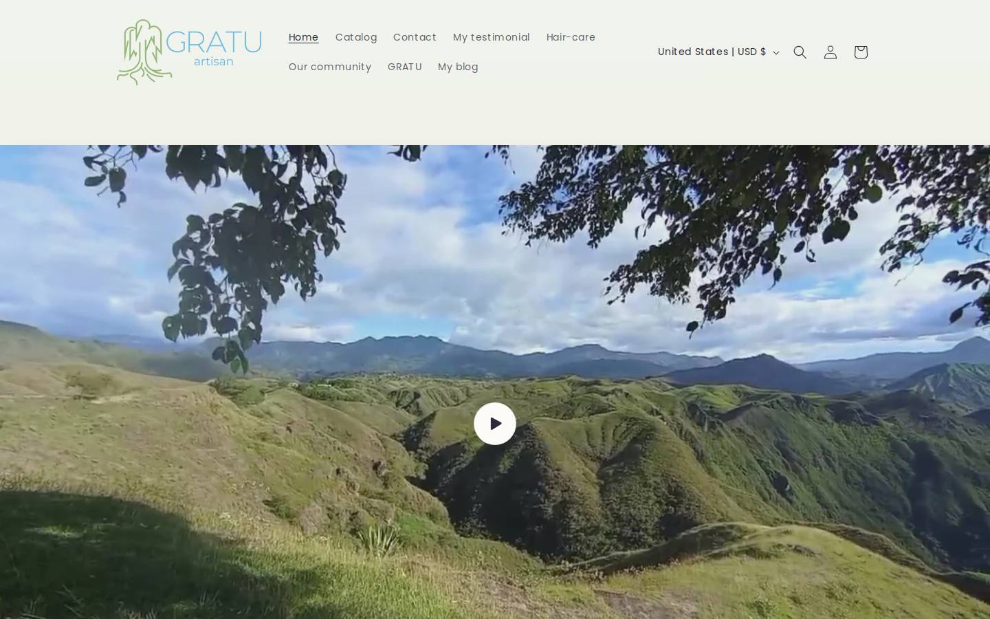 gratu-artisan.com homepage screenshot