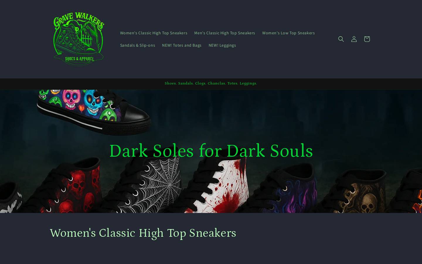 gravewalkershoes.com homepage screenshot