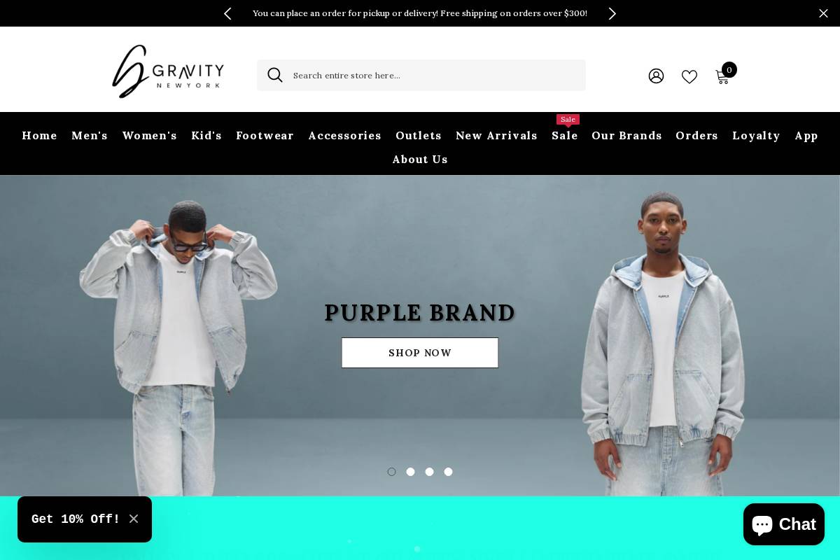 gravitynyc.co homepage screenshot