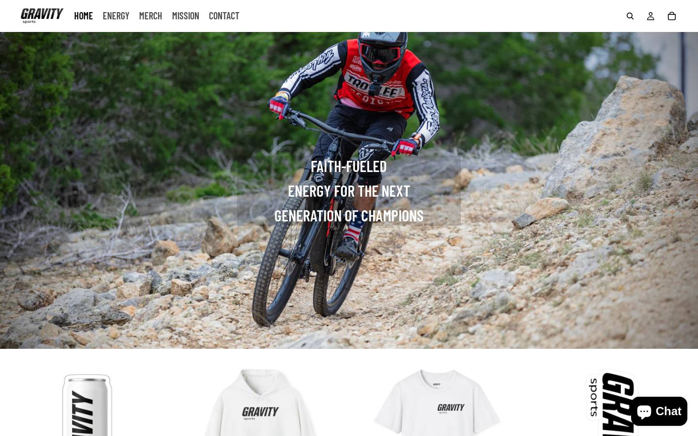 gravitysports.us homepage screenshot
