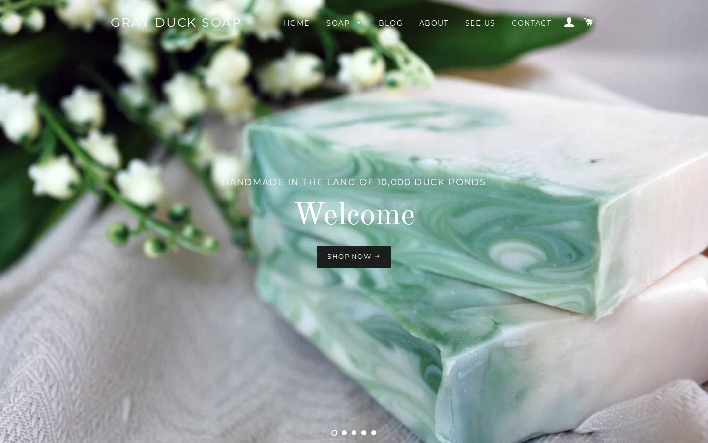 grayducksoap.com homepage screenshot