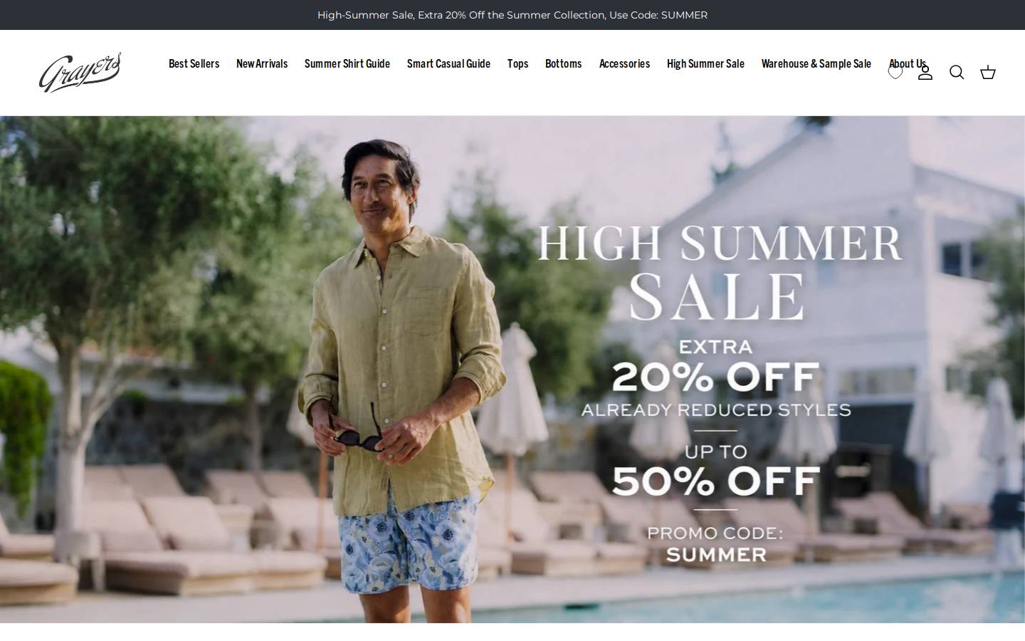 grayers.com homepage screenshot