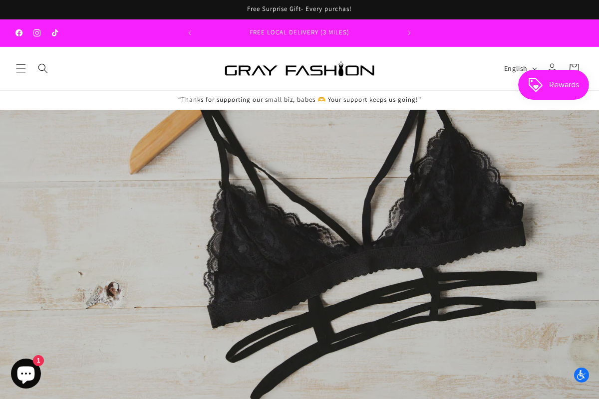 GRAY FASHION homepage screenshot