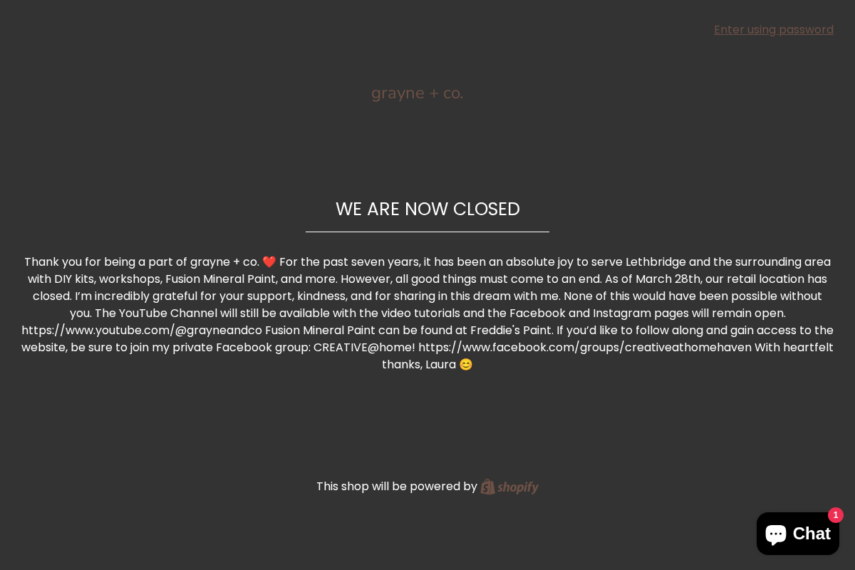 grayneandco.ca homepage screenshot