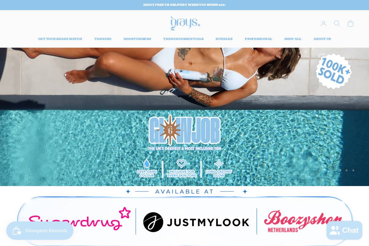 Graysofficial homepage screenshot