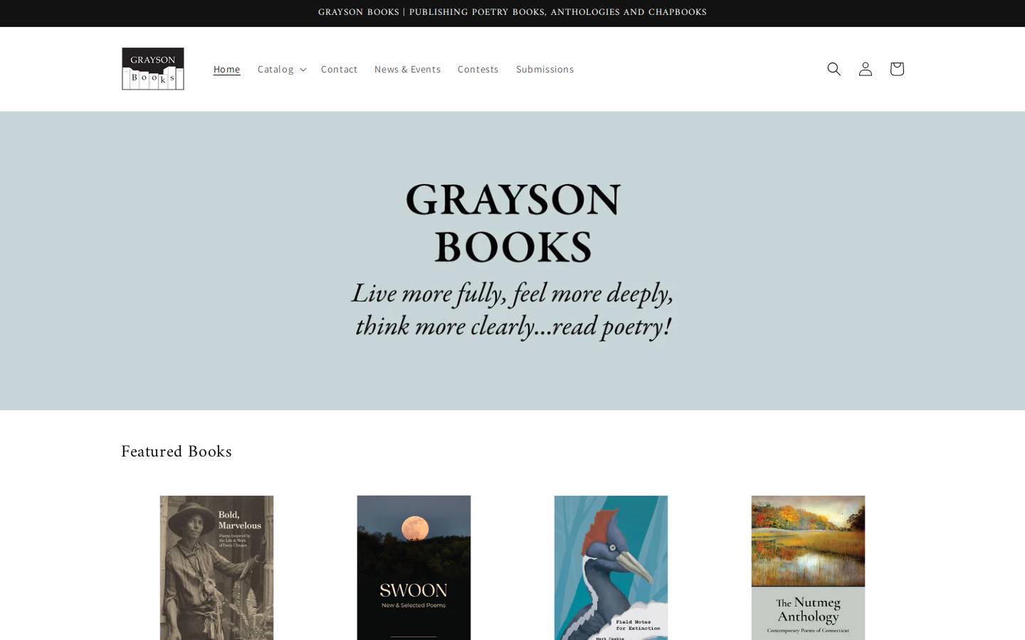 graysonbooks.com homepage screenshot