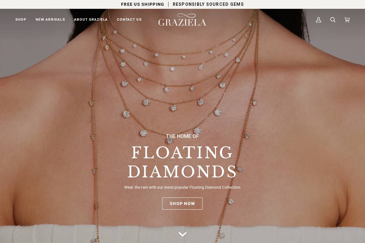grazielagems.com homepage screenshot