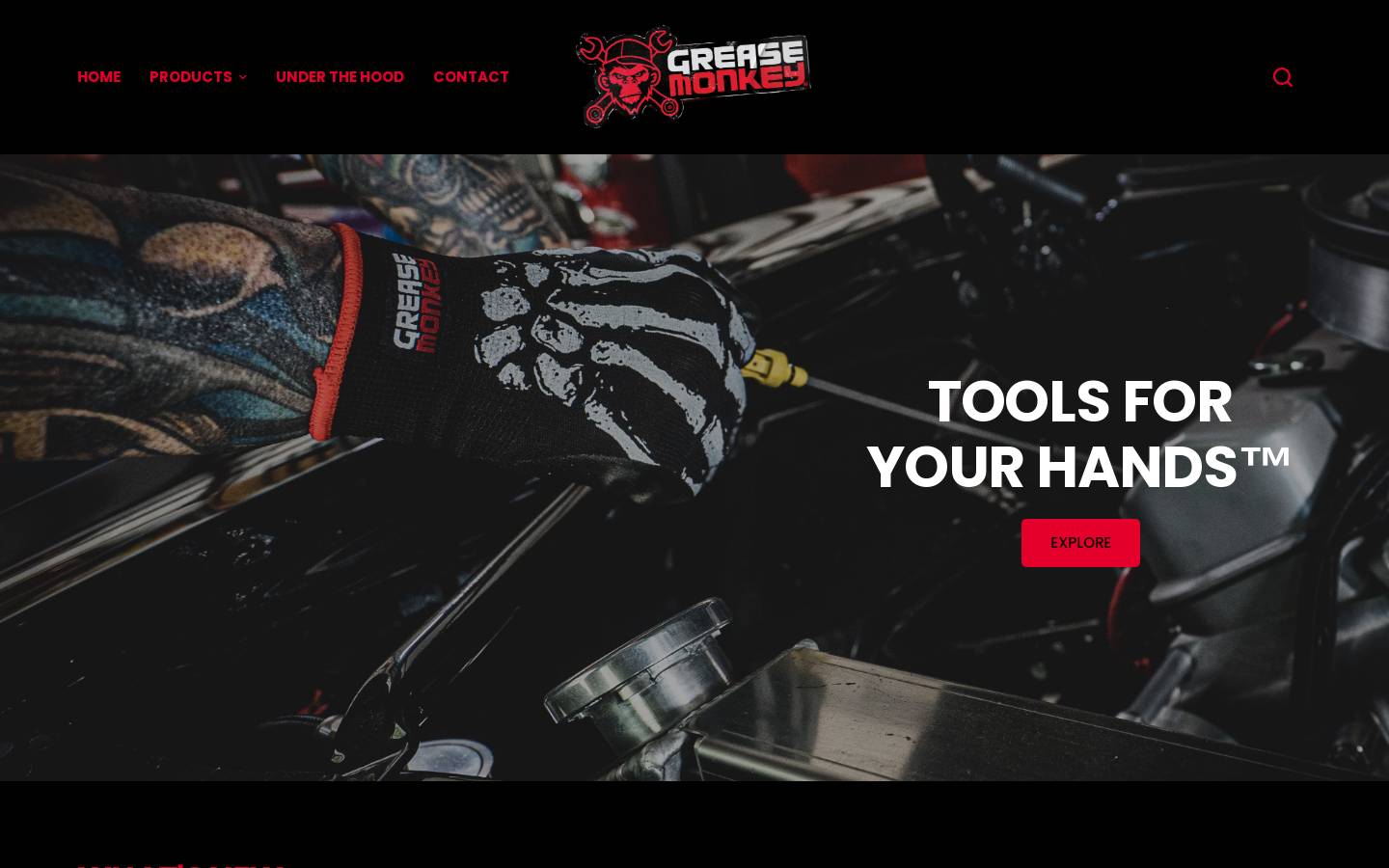 greasemonkeygloves.com homepage screenshot
