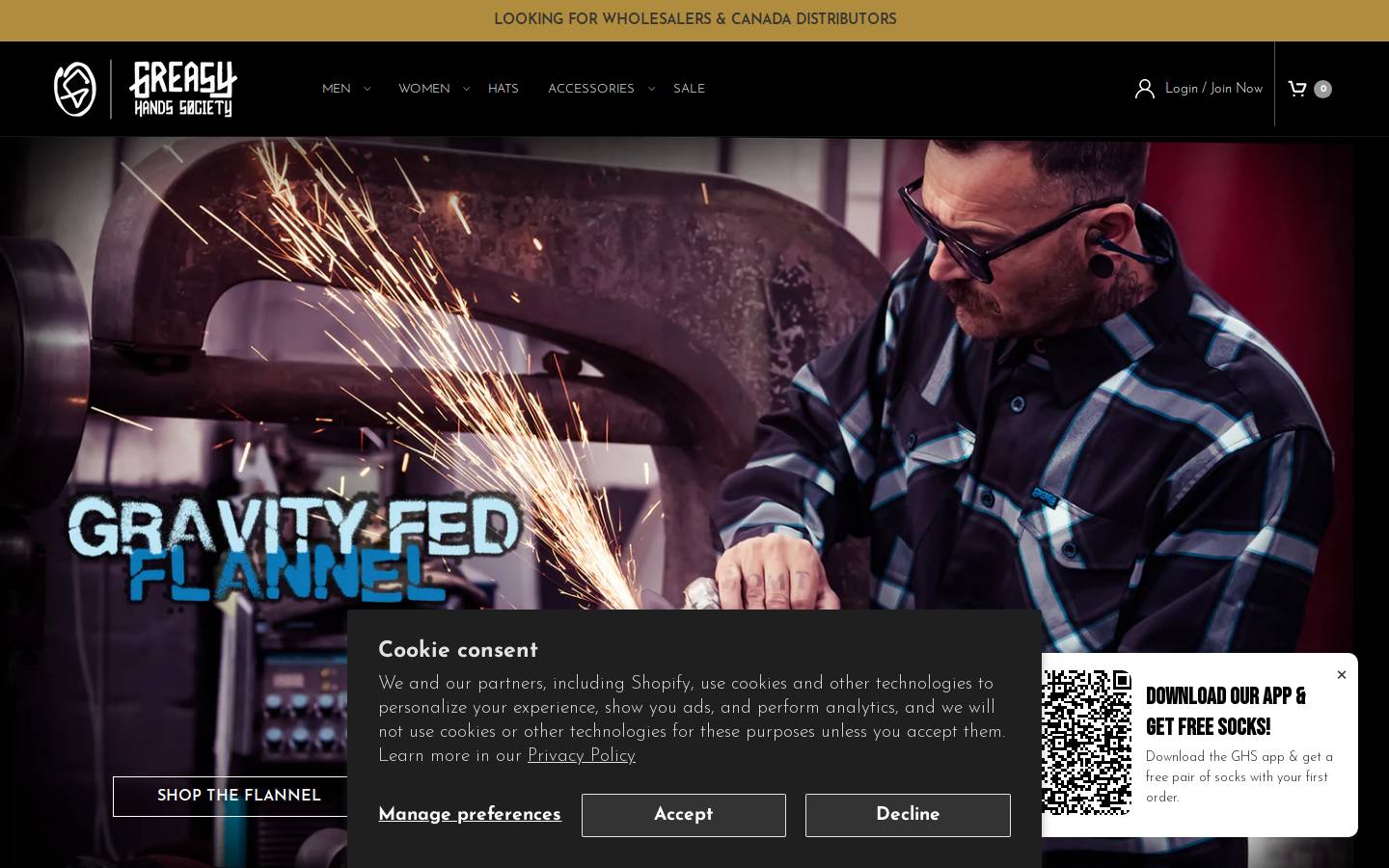 greasyhandssociety.ca homepage screenshot