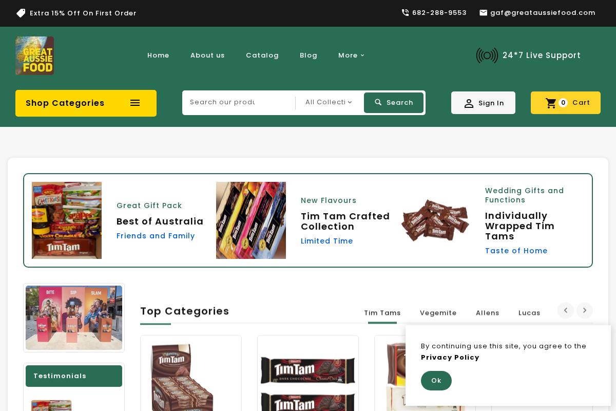 greataussiefood.com homepage screenshot