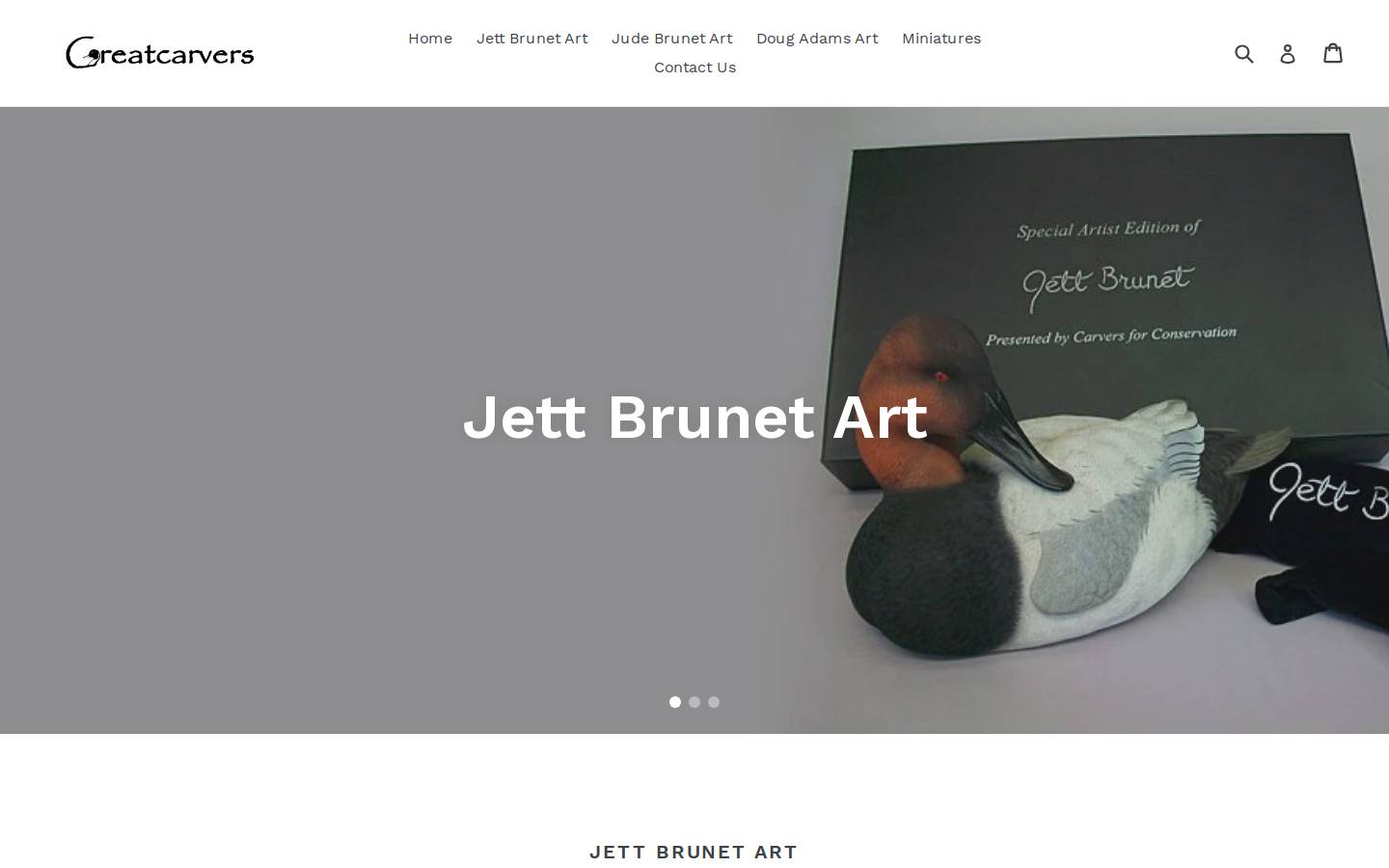 greatcarvers.com homepage screenshot