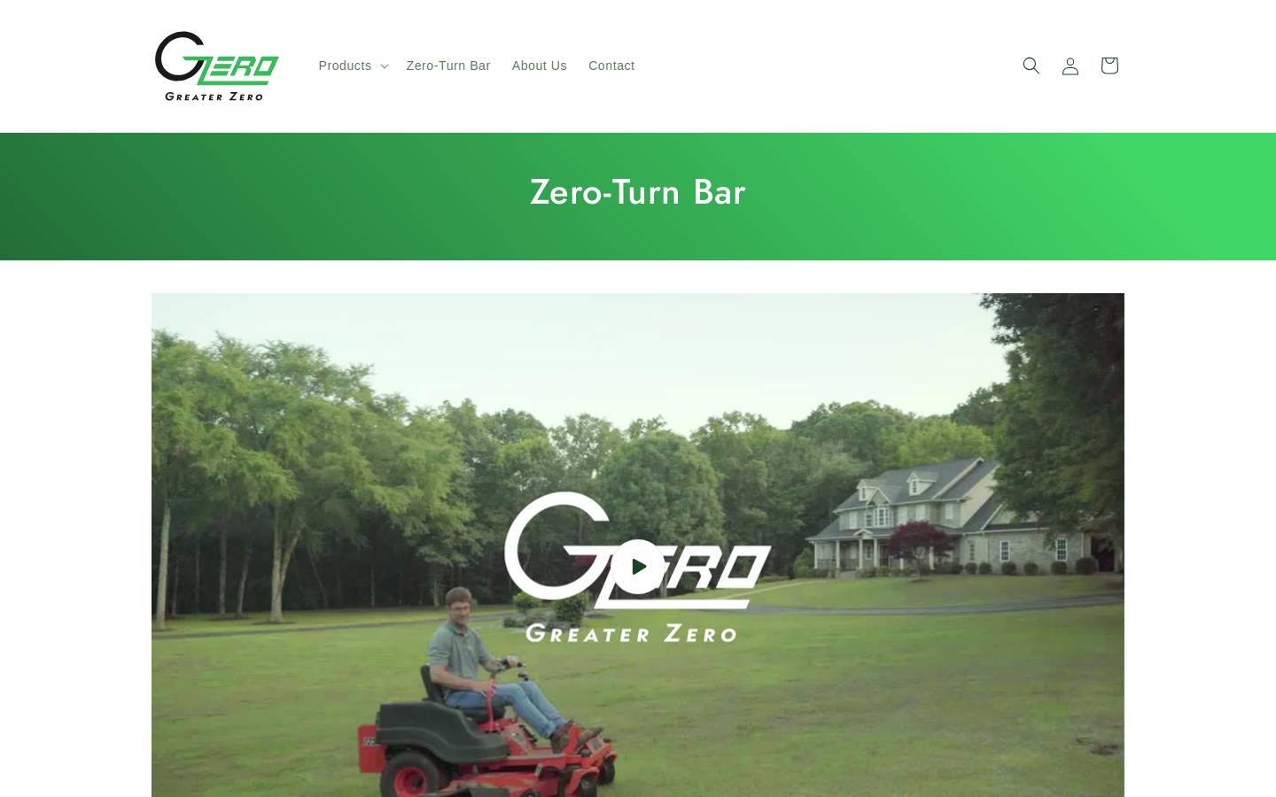 greaterzero.com homepage screenshot