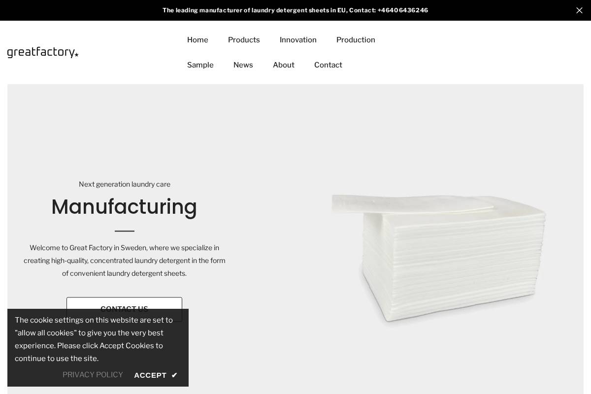 greatfactory.co homepage screenshot