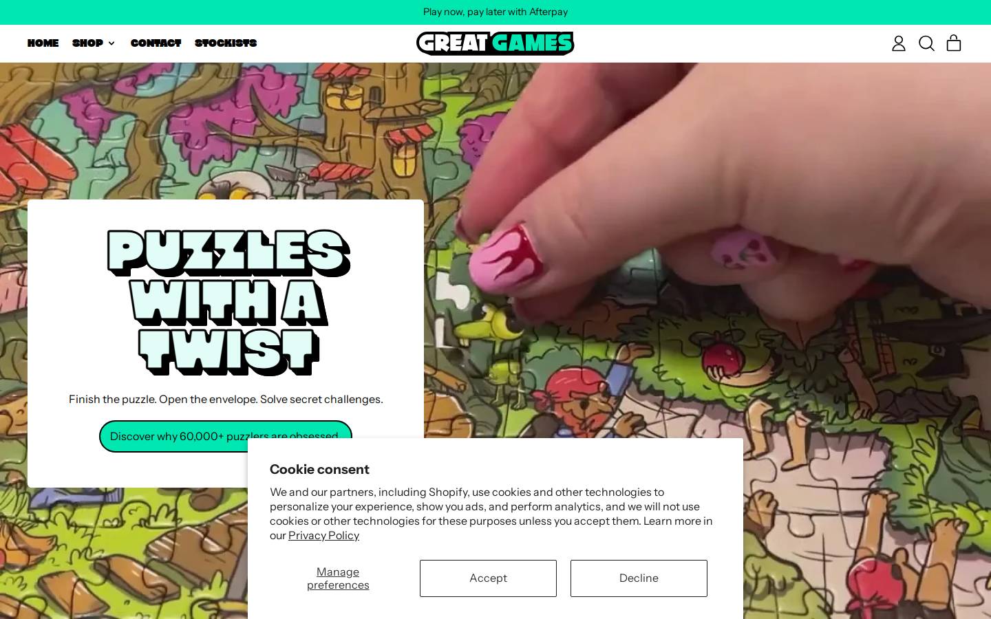Greatgames homepage screenshot