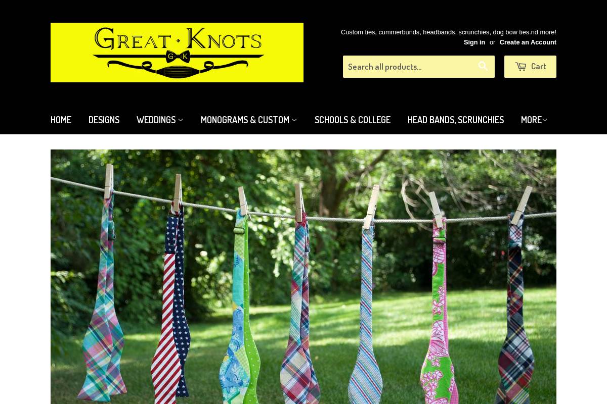 greatknots.com homepage screenshot